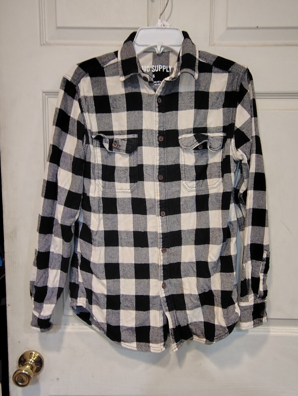 Mossimo Supply Co. Boy's Size S Black/White Flannel